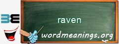 WordMeaning blackboard for raven